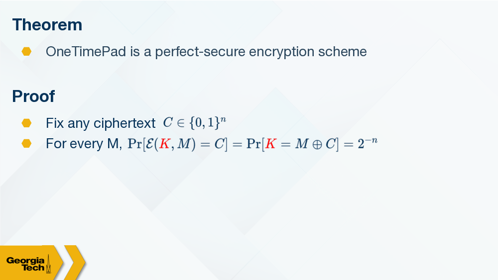 OneTimePad's Shannon Security Proof