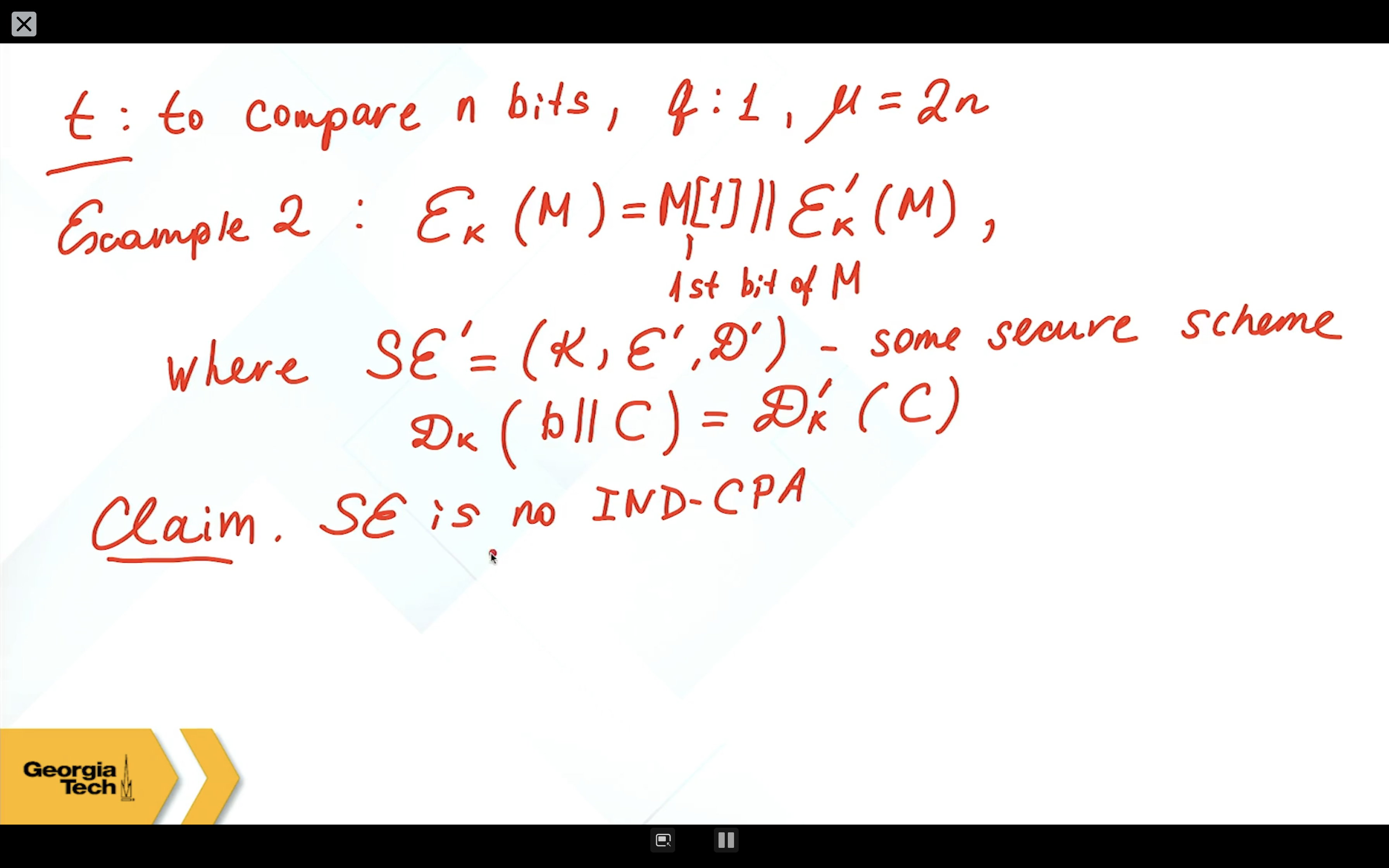 How to prove a scheme is not secure